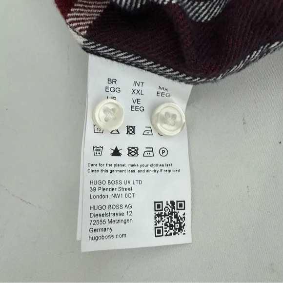 NWT Boss Liam Kent Men's XXL Regular Fit Plaid Shirt New